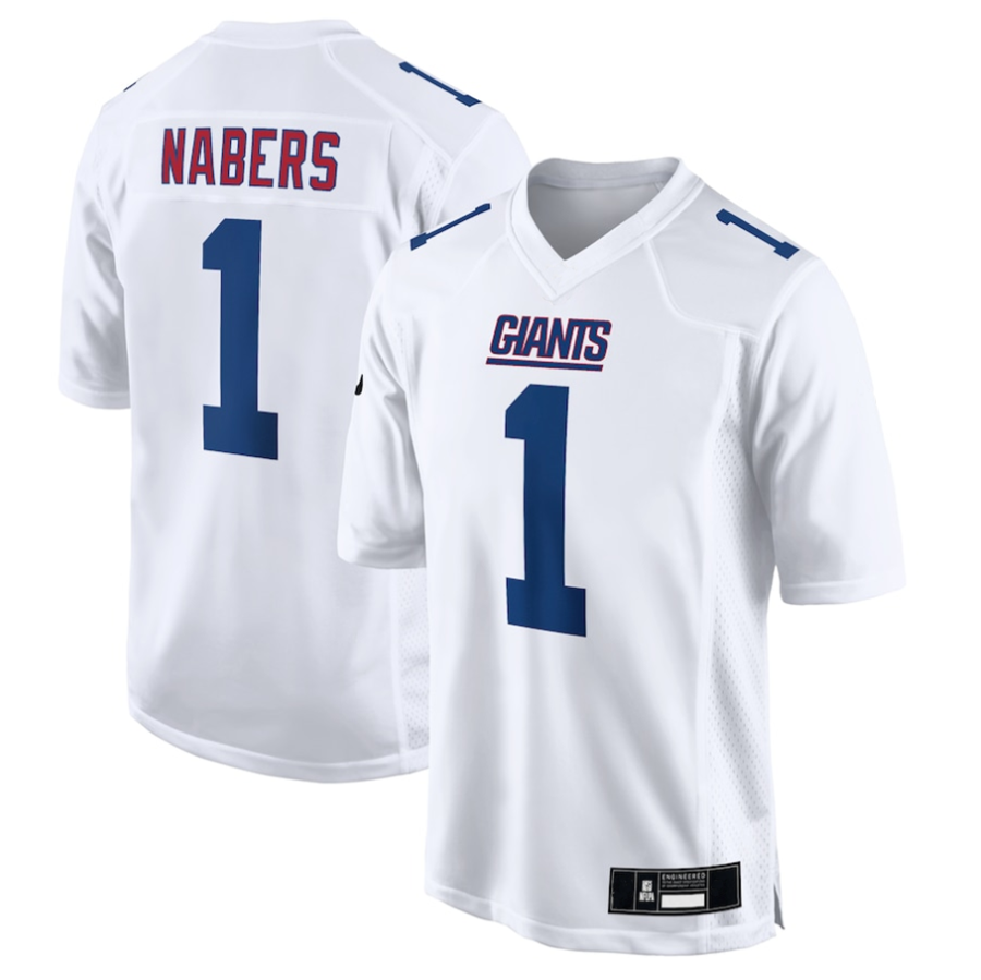 My Store NY. Giants Tundra #1 Malik Nabers Player White Fashion Stitched Jerseys