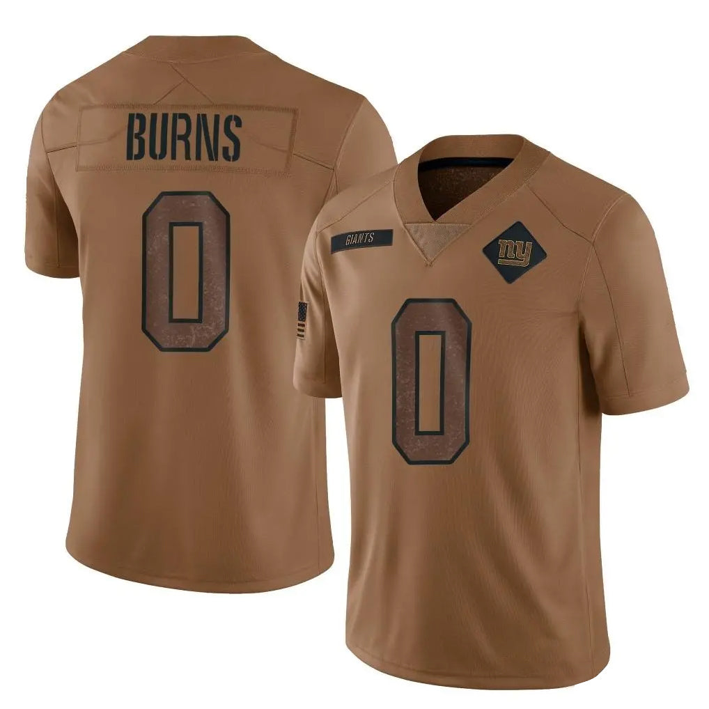 My Store NY.Giants #0 Brian Burns Player Brown Salute To Service Limited Stitched Jerseys