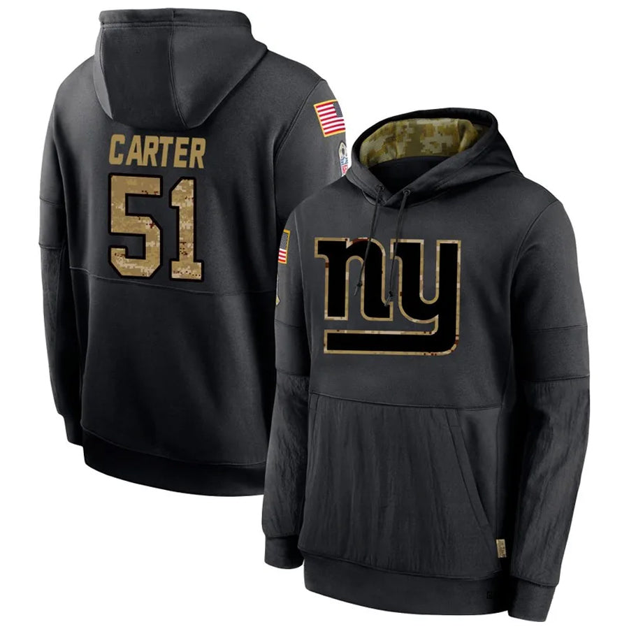 My Store NY.Giants #51 Abdul Carter Player Black Salute to Service Hoodies Stitched Jerseys