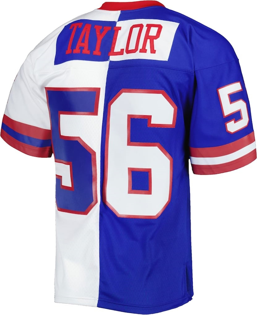 My Store NY.Giants #56 Lawrence Taylor Mitchell & Ness Royal-White Split Legacy Replica Stitched Jerseys