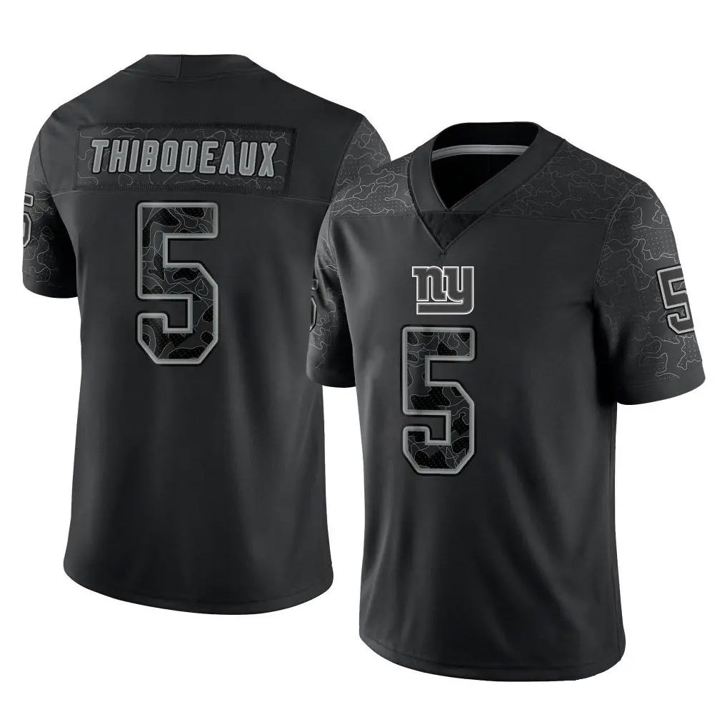 My Store NY.Giants #5 Kayvon Thibodeaux Player Black Limited Reflective Home Game Stitched Jerseys