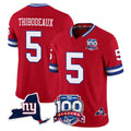 My Store NY.Giants #5 Kayvon Thibodeaux Player Red 100th Season & State Patch Vapor Limited Home Game Stitched Jerseys