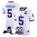My Store NY.Giants #5 Kayvon Thibodeaux Player White 100th Season & State Patch Vapor Limited Home Game Stitched Jerseys
