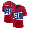 My Store NY.Giants #61 John Michael Schmitz Jr. Player Red Century Home Game Stitched Jerseys