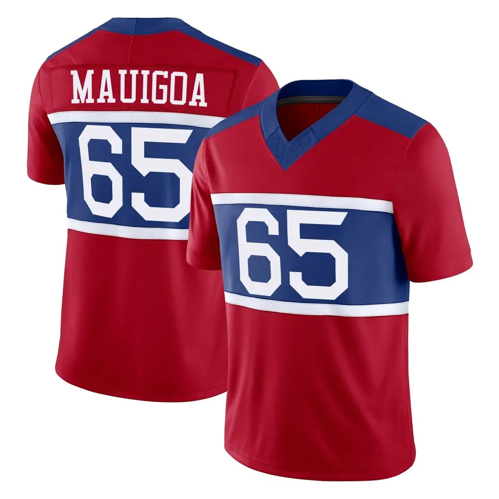 My Store NY.Giants #65 Francis Mauigoa Player Red Century Vapor F.U.S.E. Home Game Stitched Jerseys
