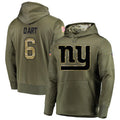 My Store NY.Giants #6 Jaxson Dart Player Salute to Service Hoodies Stitched Jerseys