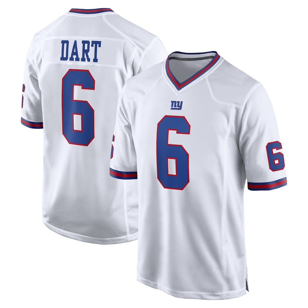 My Store NY.Giants #6 Jaxson Dart Player White Game Home Stitched Jerseys
