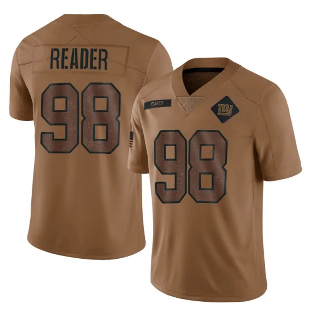 My Store NY.Giants #98 DJ Reader Player Brown Salute To Service Limited Stitched Jerseys