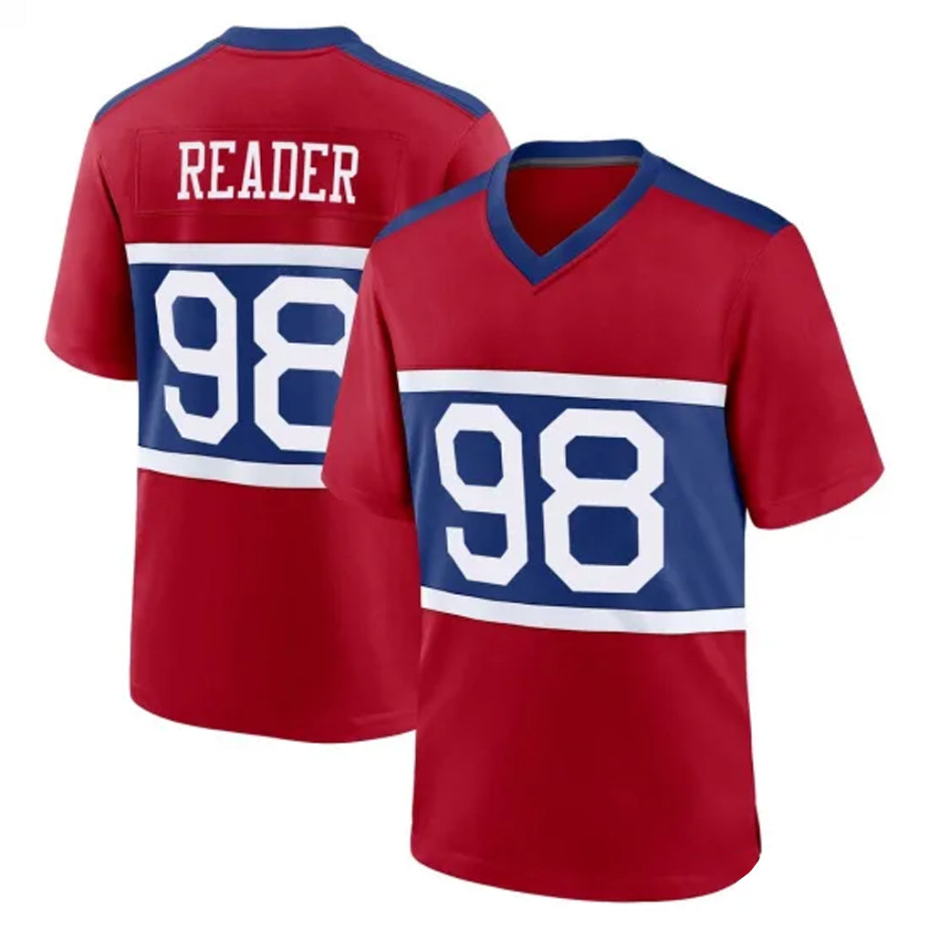 My Store NY.Giants #98 DJ Reader Player Red Century Home Game Stitched Jerseys