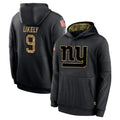 My Store NY.Giants #9 Lsaiah Likely Player Black Salute to Service Hoodies Limited Game Stitched Jerseys