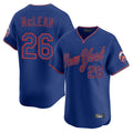 My Store NY.Mets #26 Nolan McLean Player Royal T-shirt Home Limited Elite Stitched Jerseys