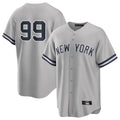 My Store NY.Yankees #99 Aaron Judge Player Gray Road Game Stitched Jerseys