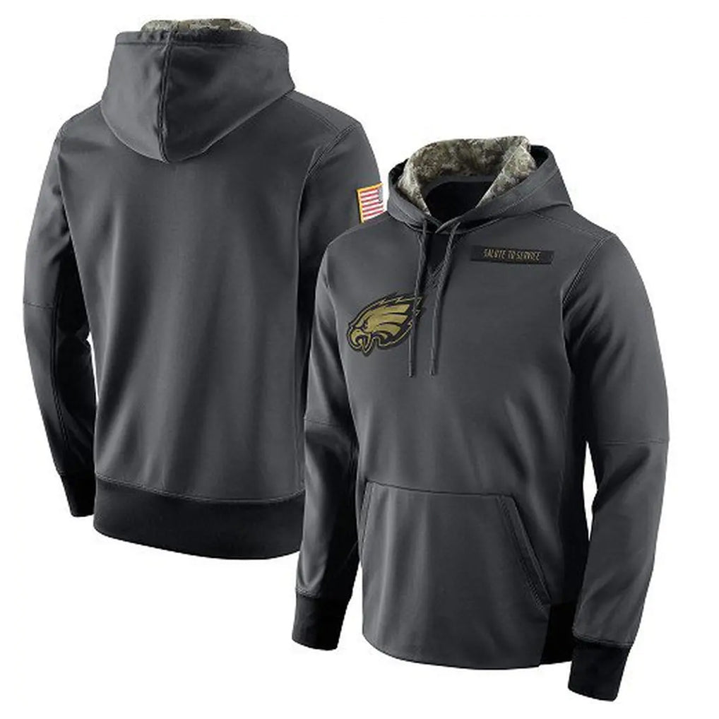 My Store P.Eagles Gray Pullover Hoodies Home Game Blank Player Stitched Jerseys
