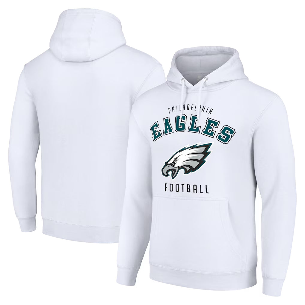 My Store P.Eagles White Pullover Hoodies Home Game Blank Player Stitched Jerseys