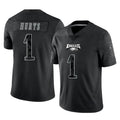 My Store P.Eagles #1 Jalen Hurts Player Black Reflective Limited Home Game Stitched Jerseys