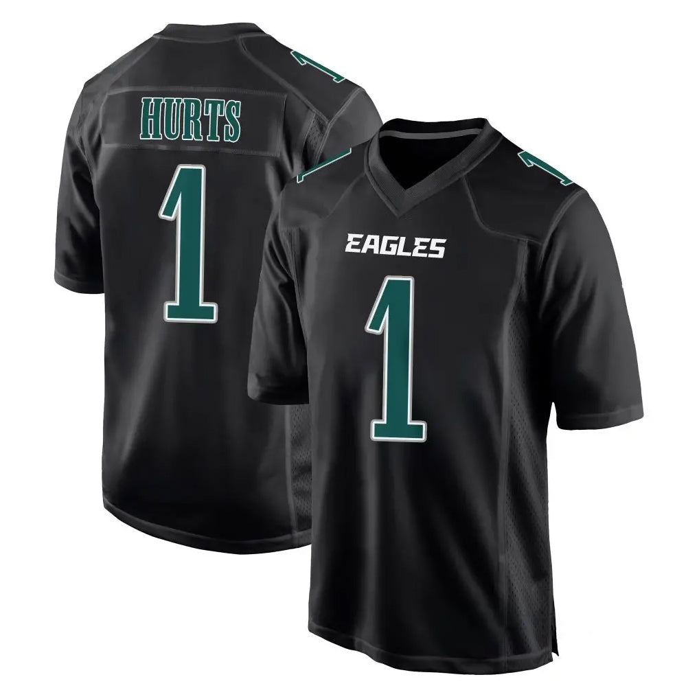 My Store P.Eagles #1 Jalen Hurts Player Carbon Black Fashion Home Game Stitched Jerseys