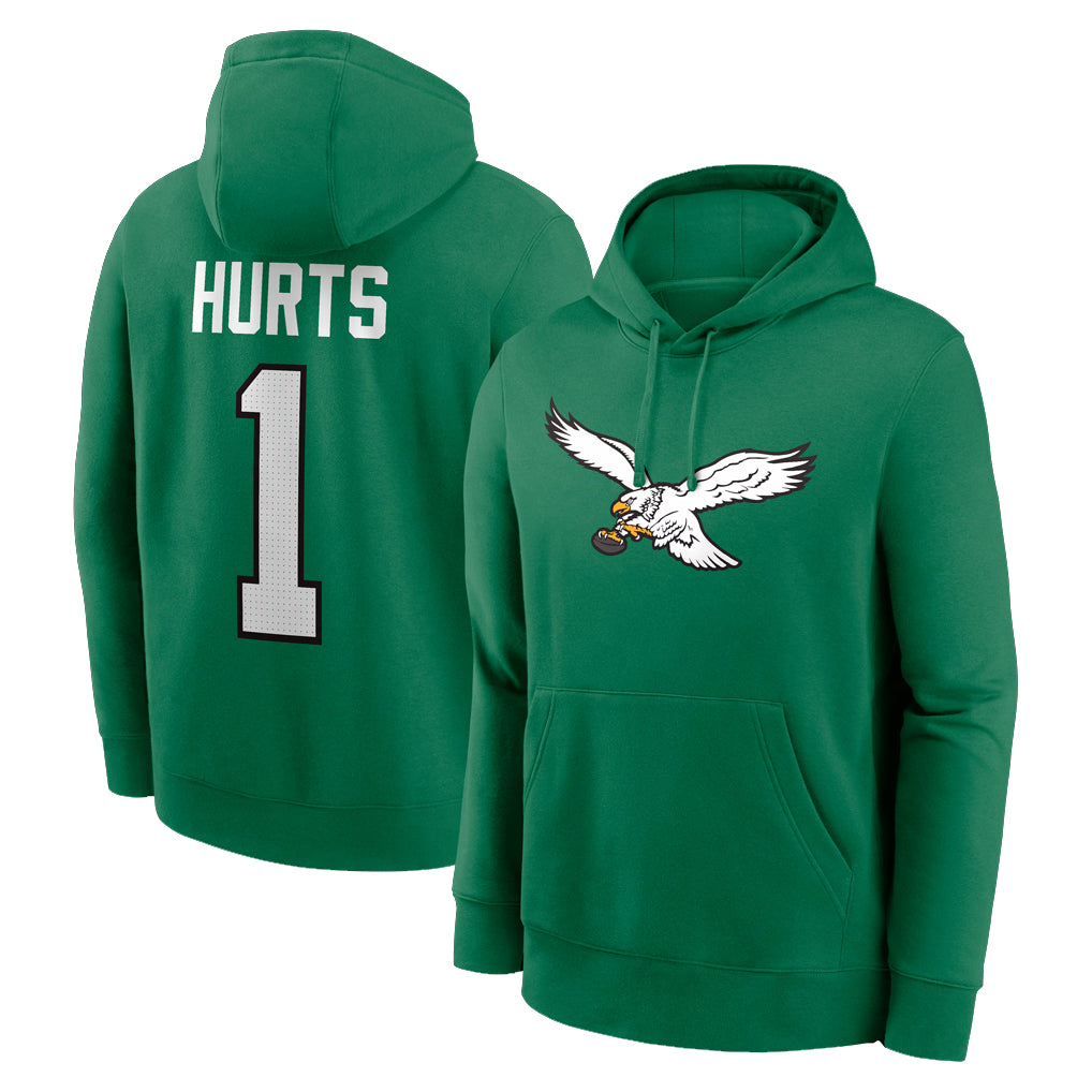My Store P.Eagles #1 Jalen Hurts Player Green Pullover Hoodies Home Game Stitched Jerseys