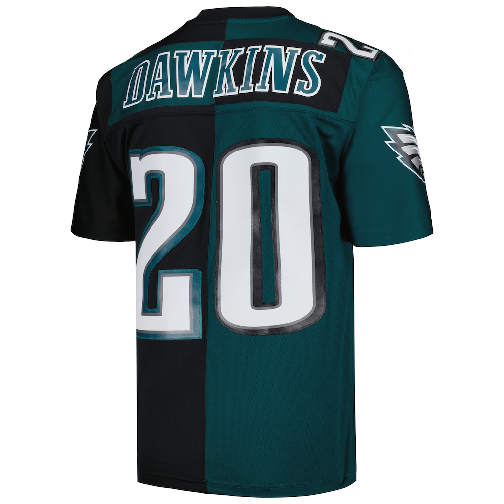 My Store P.Eagles #20 Brian Dawkins Mitchell & Ness Midnight GreenBlack 2004 Split Legacy Replica Stitched Jerseys