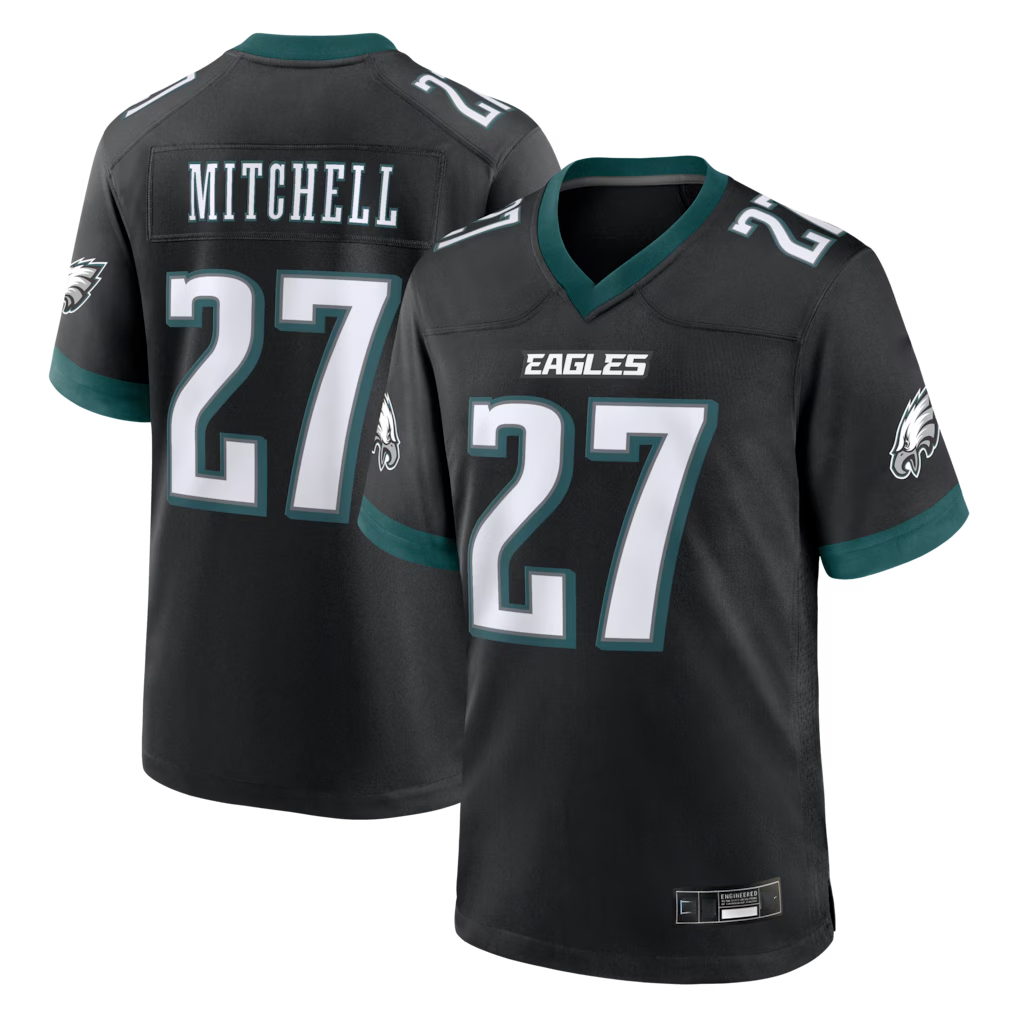 My Store P.Eagles #27 Quinyon Mitchell Black Alternate Game Stitched Jerseys