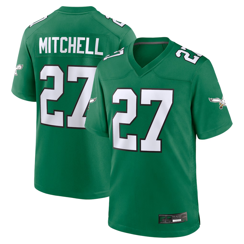 My Store P.Eagles #27 Quinyon Mitchell Kelly Green Alternate Game Stitched Jerseys