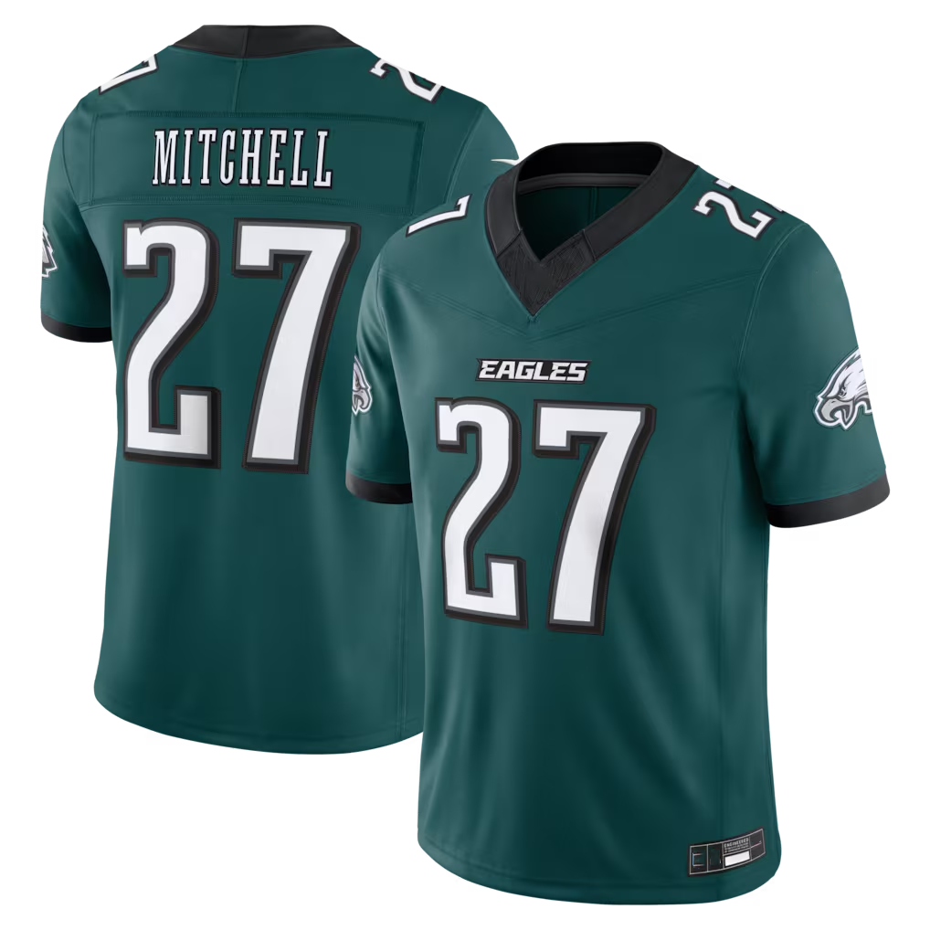 My Store P.Eagles #27 Quinyon Mitchell Midnight Green Team Vapor F.U.S.E. Limited Stitched Jerseys