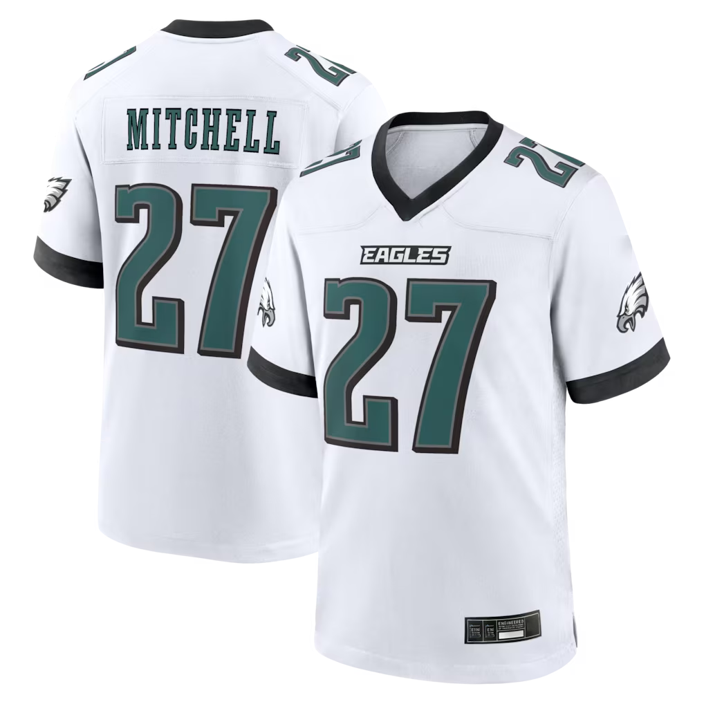My Store P.Eagles #27 Quinyon Mitchell White Game Stitched Jerseys