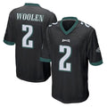 My Store P.Eagles #2 Riq Woolen Player Black Home Game Stitched Jerseys