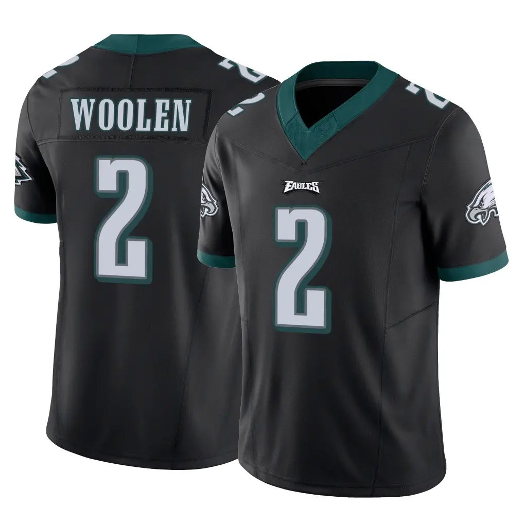 My Store P.Eagles #2 Riq Woolen Player Black Limited Vapor F.U.S.E. Home Game Stitched Jerseys
