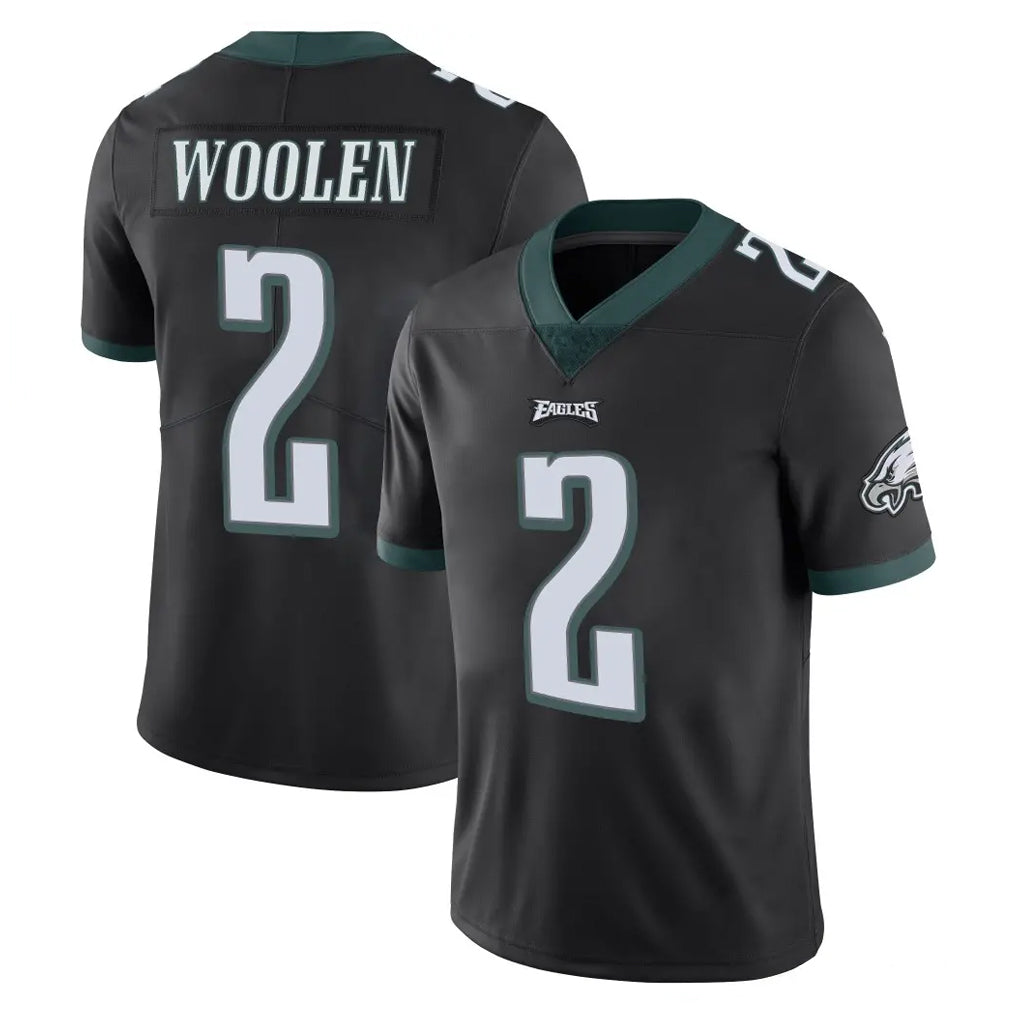 My Store P.Eagles #2 Riq Woolen Player Black Limited Vapor Untouchable Home Game Stitched Jerseys