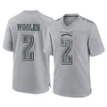 My Store P.Eagles #2 Riq Woolen Player Gray Atmosphere Fashion Home Game Stitched Jerseys