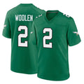 My Store P.Eagles #2 Riq Woolen Player Green Kelly Alternate Home Game Stitched Jerseys