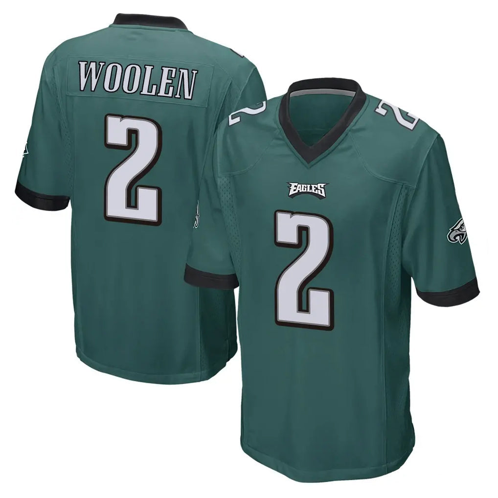 My Store P.Eagles #2 Riq Woolen Player Team Color Green Home Game Stitched Jerseys