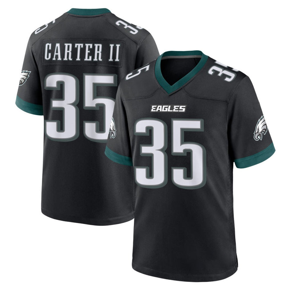 My Store P.Eagles #35 Michael Carter II Player Black Game Home Stitched Jerseys