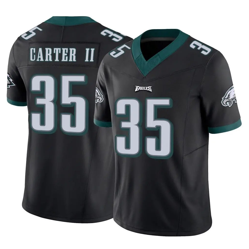 My Store P.Eagles #35 Michael Carter II Player Black Limited Vapor F.U.S.E. Home Game Stitched Jerseys
