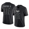 My Store P.Eagles #35 Michael Carter II Player Black Reflective Limited Home Game Stitched Jerseys