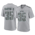 My Store P.Eagles #35 Michael Carter II Player Gray Atmosphere Fashion Home Game Stitched Jerseys