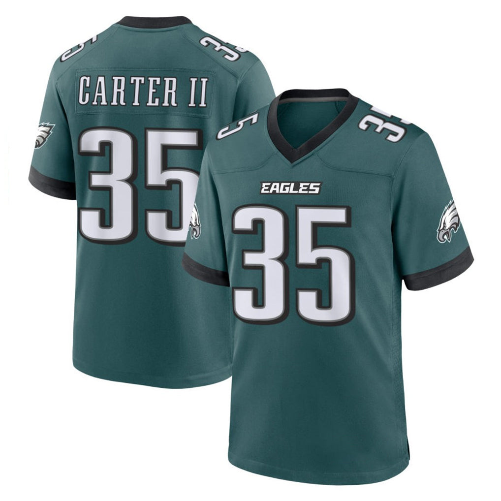 My Store P.Eagles #35 Michael Carter II Player Green Home Game Stitched Jerseys