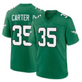 My Store P.Eagles #35 Michael Carter II Player Green Kelly Alternate Home Game Stitched Jerseys