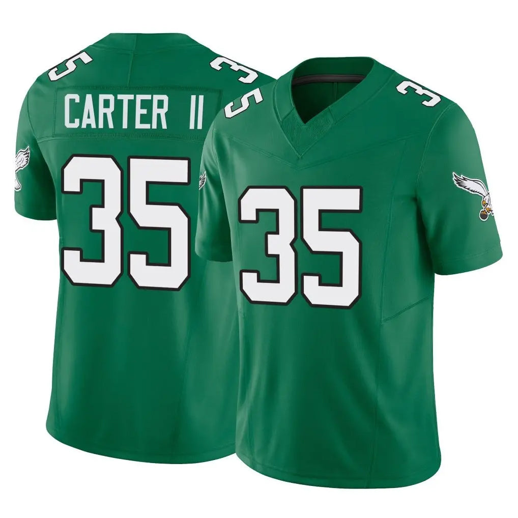 My Store P.Eagles #35 Michael Carter II Player Green Kelly Alternate Vapor F.U.S.E. Home Game Stitched Jerseys