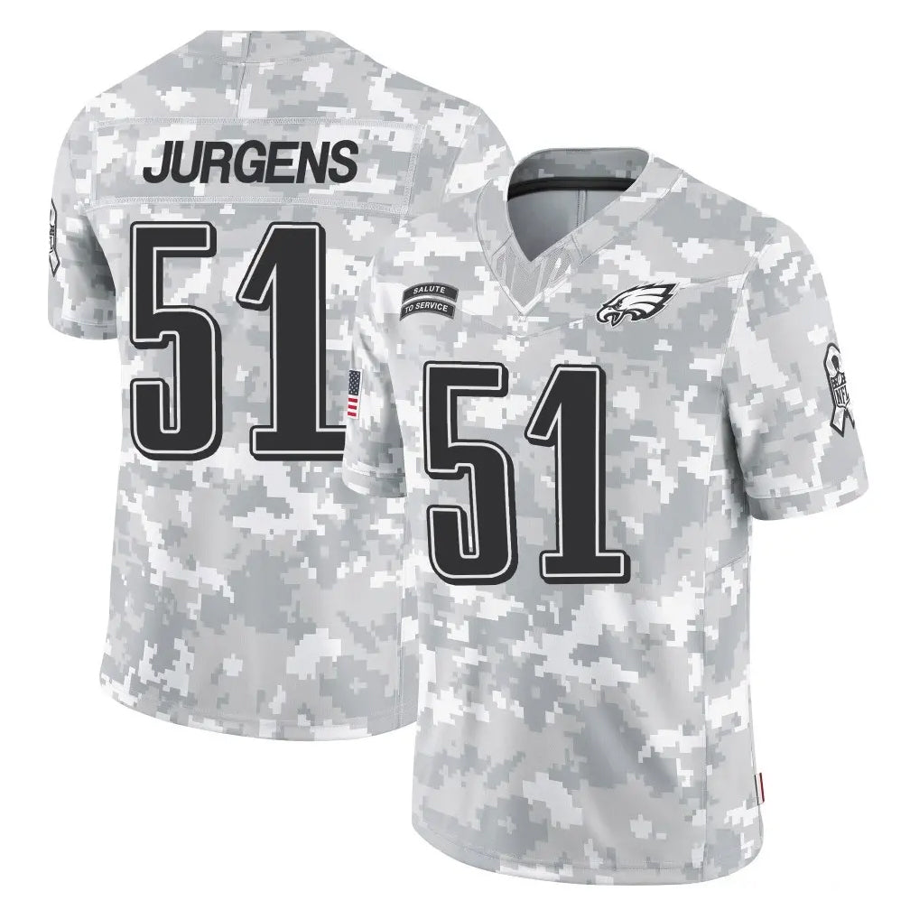 My Store P.Eagles #51 Cam Jurgens Player Arctic Camo Salute to Service Limited Game Stitched Jerseys