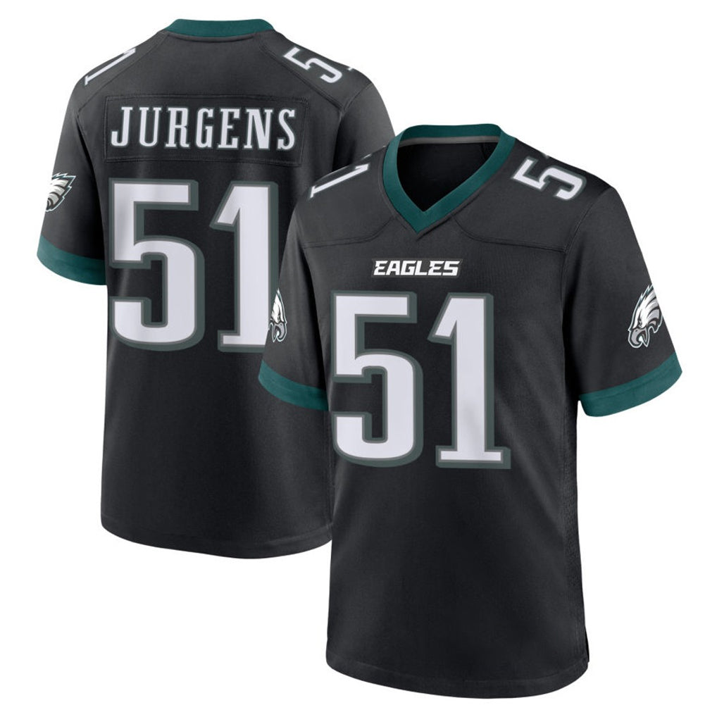 My Store P.Eagles #51 Cam Jurgens Player Black Game Home Stitched Jerseys