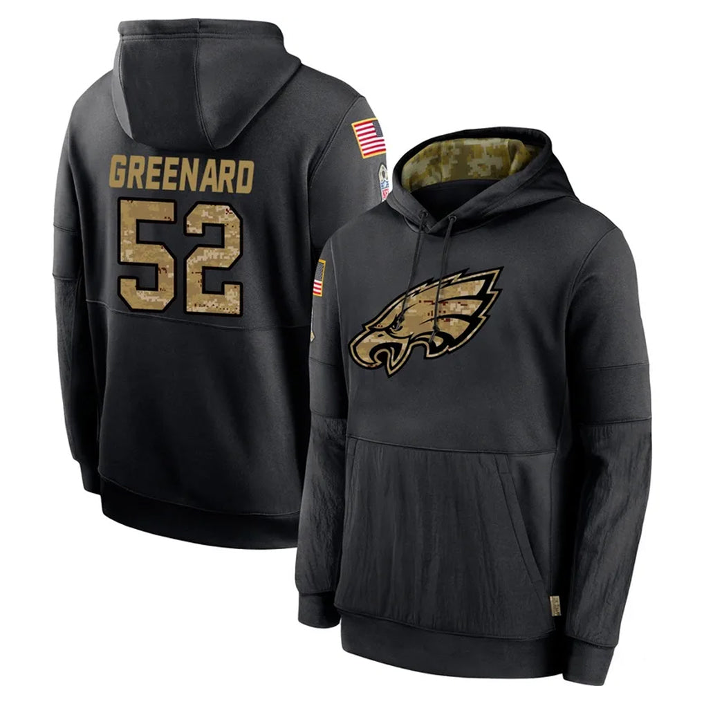 My Store P.Eagles #52 Jonathan Greenard Player Black Salute to Service Hoodies Limited Game Stitched Jerseys