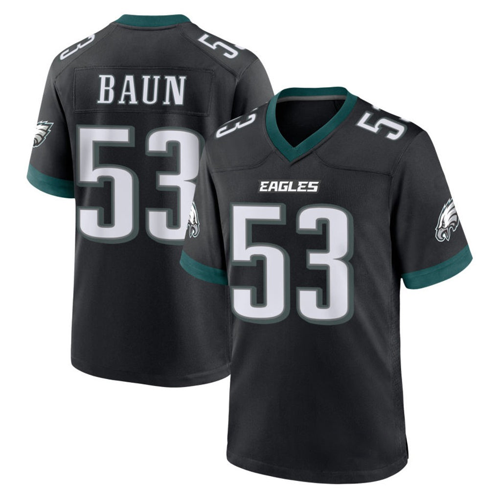 My Store P.Eagles #53 Zack Baun Player Black Game Home Stitched Jerseys