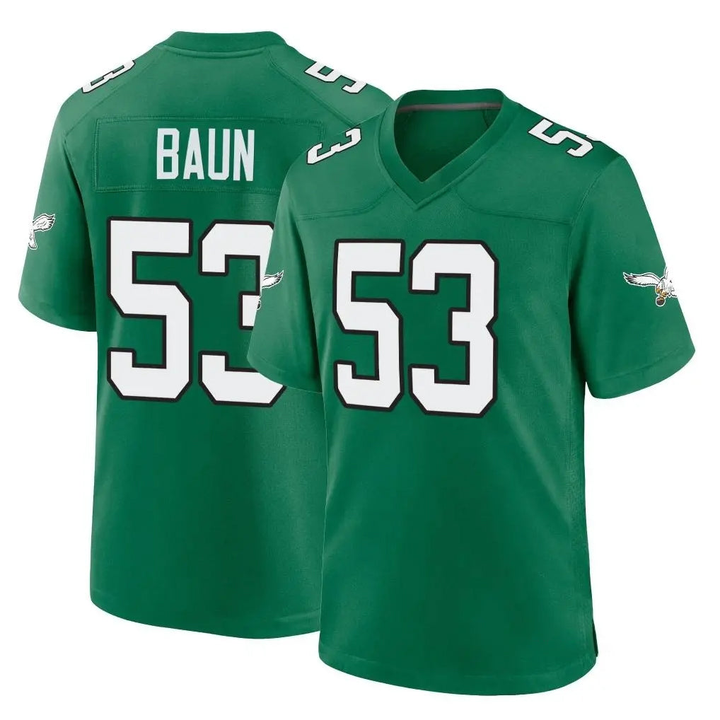 My Store P.Eagles #53 Zack Baun Player Green Kelly Alternate Home Game Stitched Jerseys