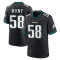 My Store P.Eagles #58 Jalyx Hunt Player Black Game Home Stitched Jerseys