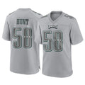 My Store P.Eagles #58 Jalyx Hunt Player Gray Atmosphere Fashion Home Game Stitched Jerseys