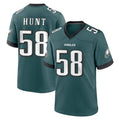 My Store P.Eagles #58 Jalyx Hunt Player Green Home Game Stitched Jerseys