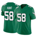 My Store P.Eagles #58 Jalyx Hunt Player Green Kelly Alternate Vapor F.U.S.E. Home Game Stitched Jerseys
