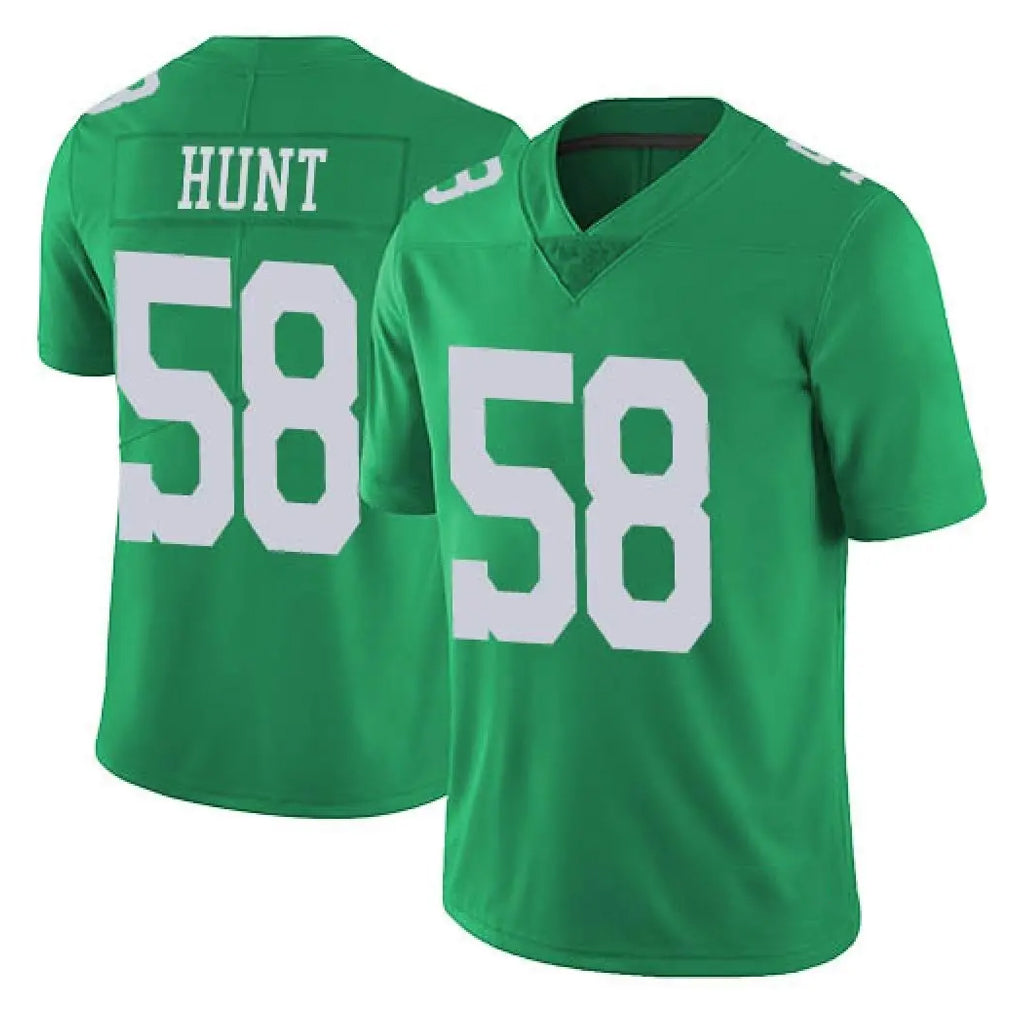 My Store P.Eagles #58 Jalyx Hunt Player Green Limited Vapor Untouchable Home Game Stitched Jerseys