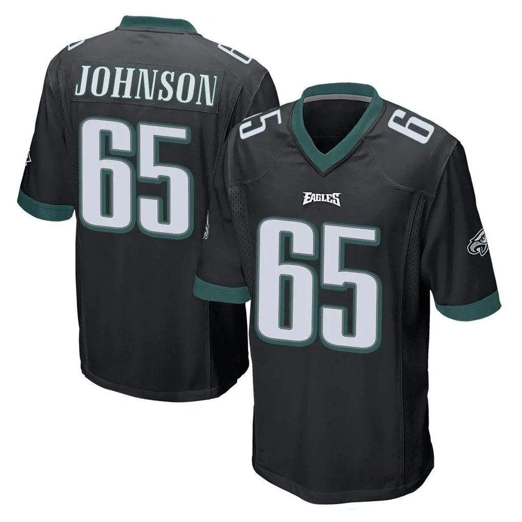 My Store P.Eagles #65 Lane Johnson Player Black Home Game Stitched Jerseys